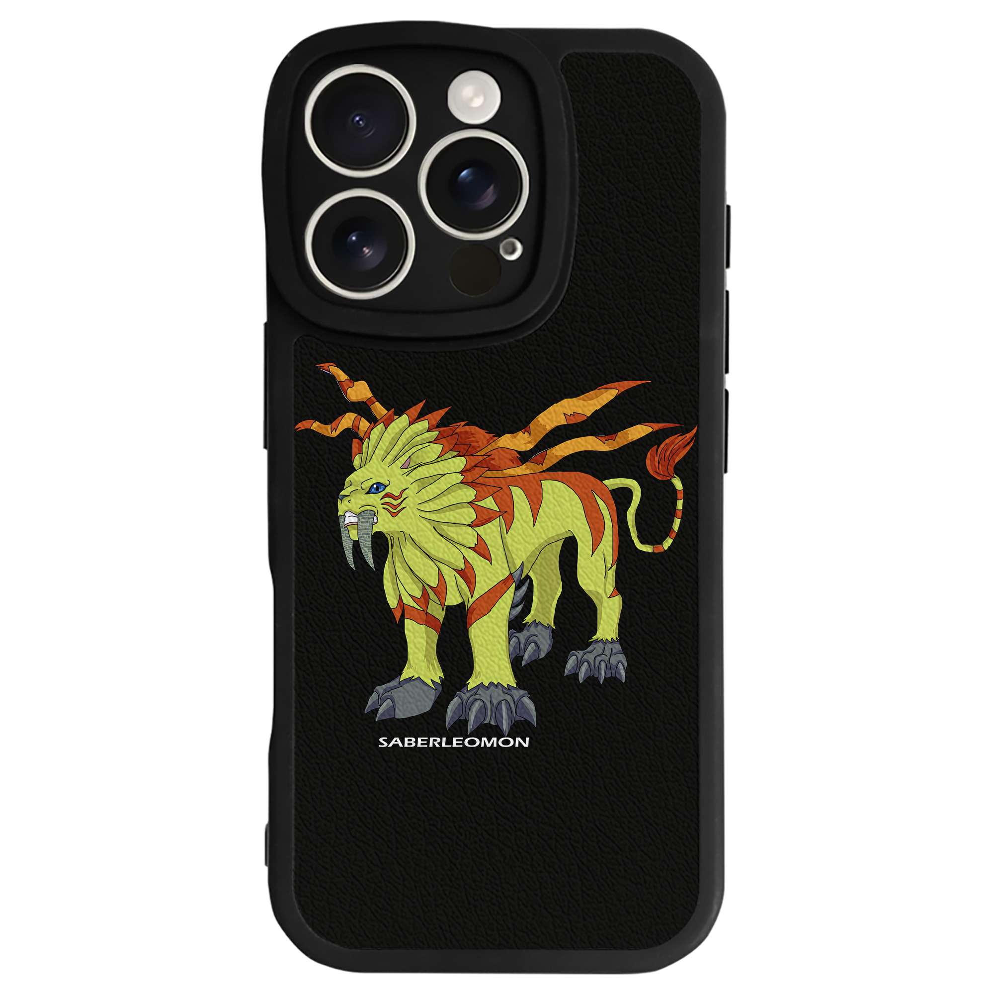 （画像用） Digimon デジタルモンスター/デジモン 【iPhone 16シリーズ対応】シリコンスマホケース（レザー調） 材質：シリコン